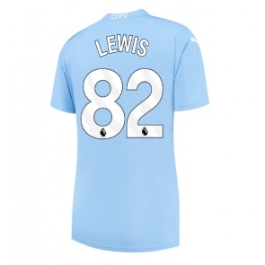 Manchester City Rico Lewis #82 Hjemmebanetrøje Dame 2023-24 Kort ærmer